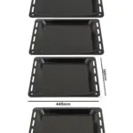 Enamel Baking Tray for Baumatic Oven – 448×360×25 mm, Set of 2