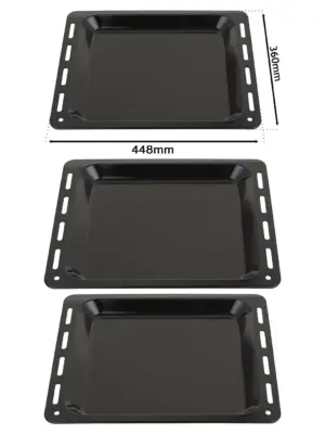 Enamel Baking Tray for Beko Oven – 448 mm × 360 mm, 25 mm Deep