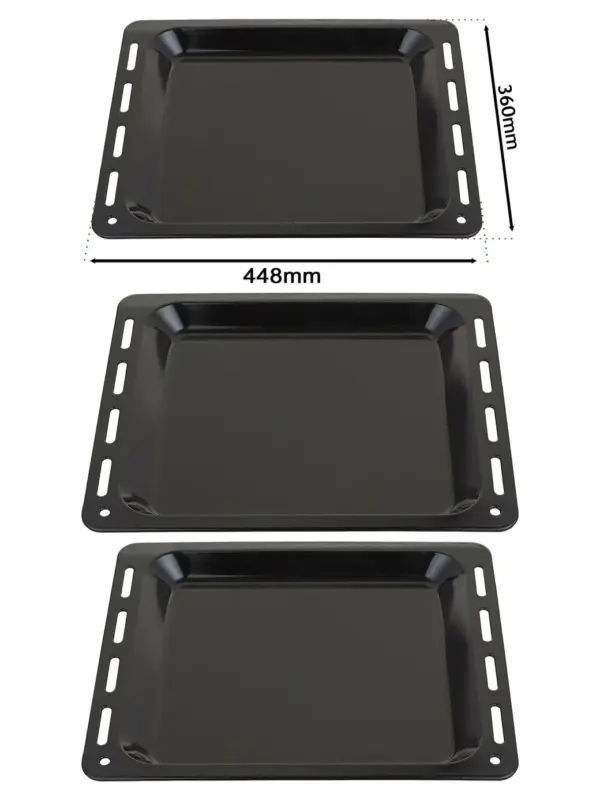 Enamel Baking Tray for Beko Oven – 448 mm × 360 mm, 25 mm Deep