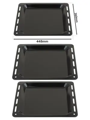 Enamel Baking Tray for Bosch Oven – 448 mm x 360 mm, 25 mm Deep