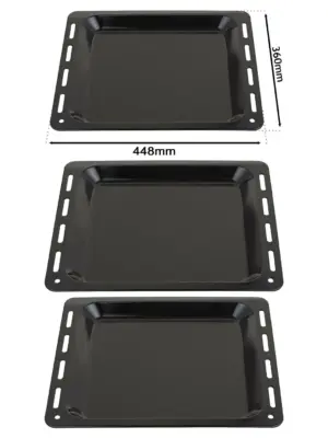 Enamel Baking Tray for Britannia Oven – 448 × 360 mm, 25 mm Deep