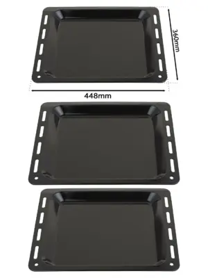 Enamel Baking Tray for Bush Oven 448 x 360 x 25 mm Cooking Pan
