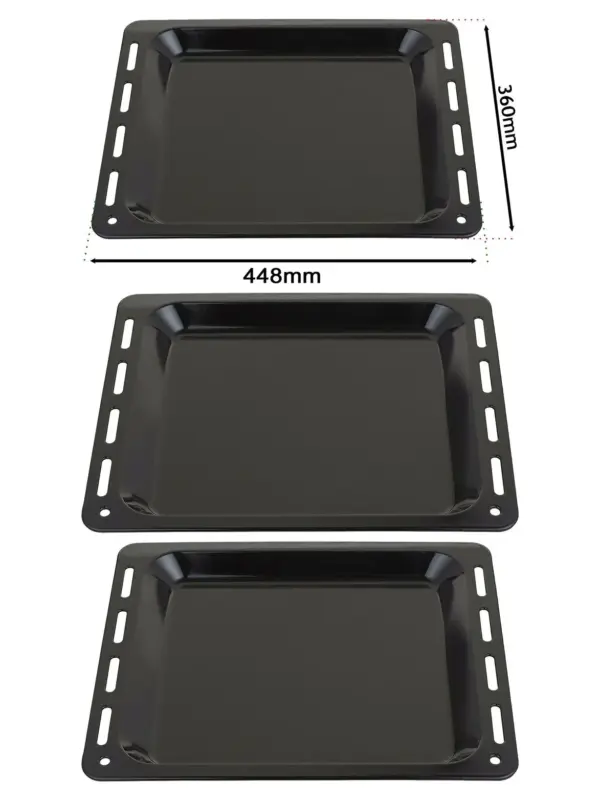 Enamel Baking Tray for Bush Oven 448 x 360 x 25 mm Cooking Pan
