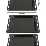 Enamel Baking Tray for Cannon Oven – 448×360 mm, 25 mm Deep