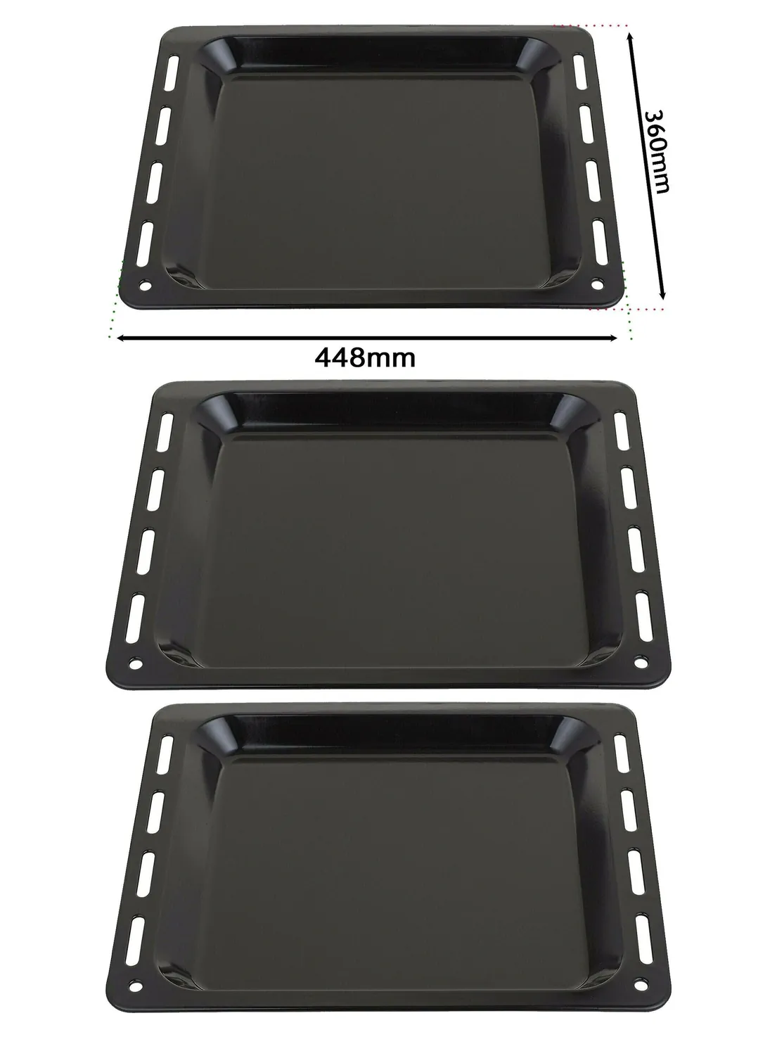 Enamel Baking Tray for Caple Oven – 448 x 360 mm, 25 mm Deep