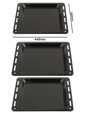 Enamel Baking Tray for De Dietrich Oven – 448×360×25 mm