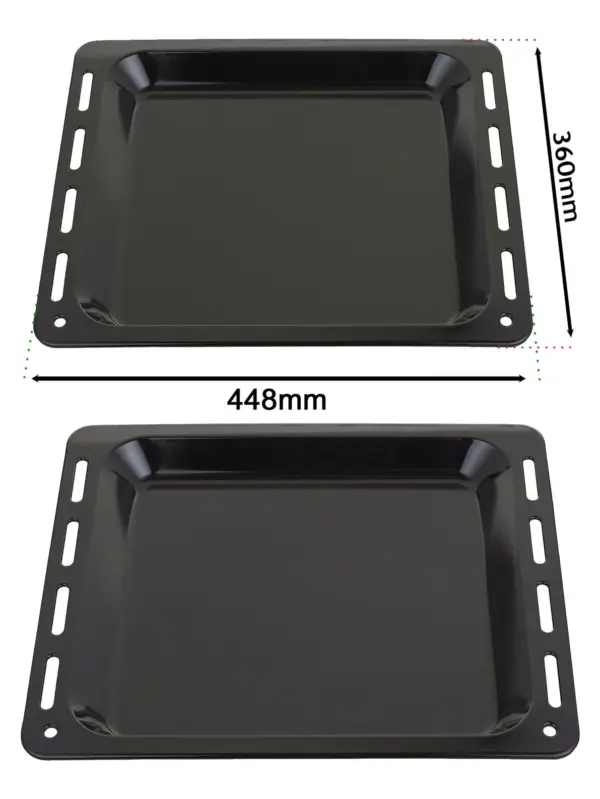 Enamel Baking Tray for Hotpoint Ovens – 448x360mm, 25mm Deep