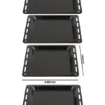 Enamel Baking Tray for Howdens Lamona Oven – 448×360×25 mm, 2‑Pack