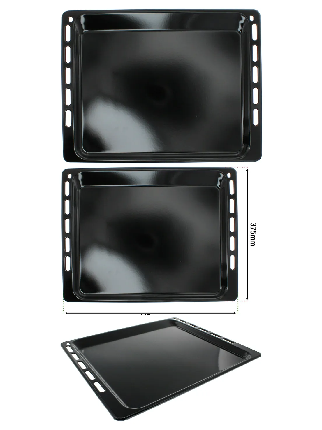 Enamel Baking Tray for Ignis Oven - 445mm x 375mm Pan Base