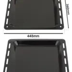 Enamel Baking Tray for Indesit Ovens - 448×360mm, 25mm Deep