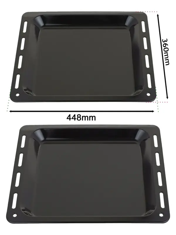 Enamel Baking Tray for Logik Oven – 448×360×25 mm Cooking Pan