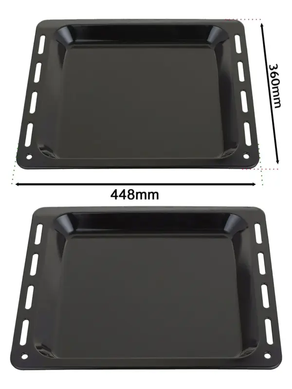 Enamel Baking Tray for Moffat Oven – 448 × 360 mm, 25 mm Deep