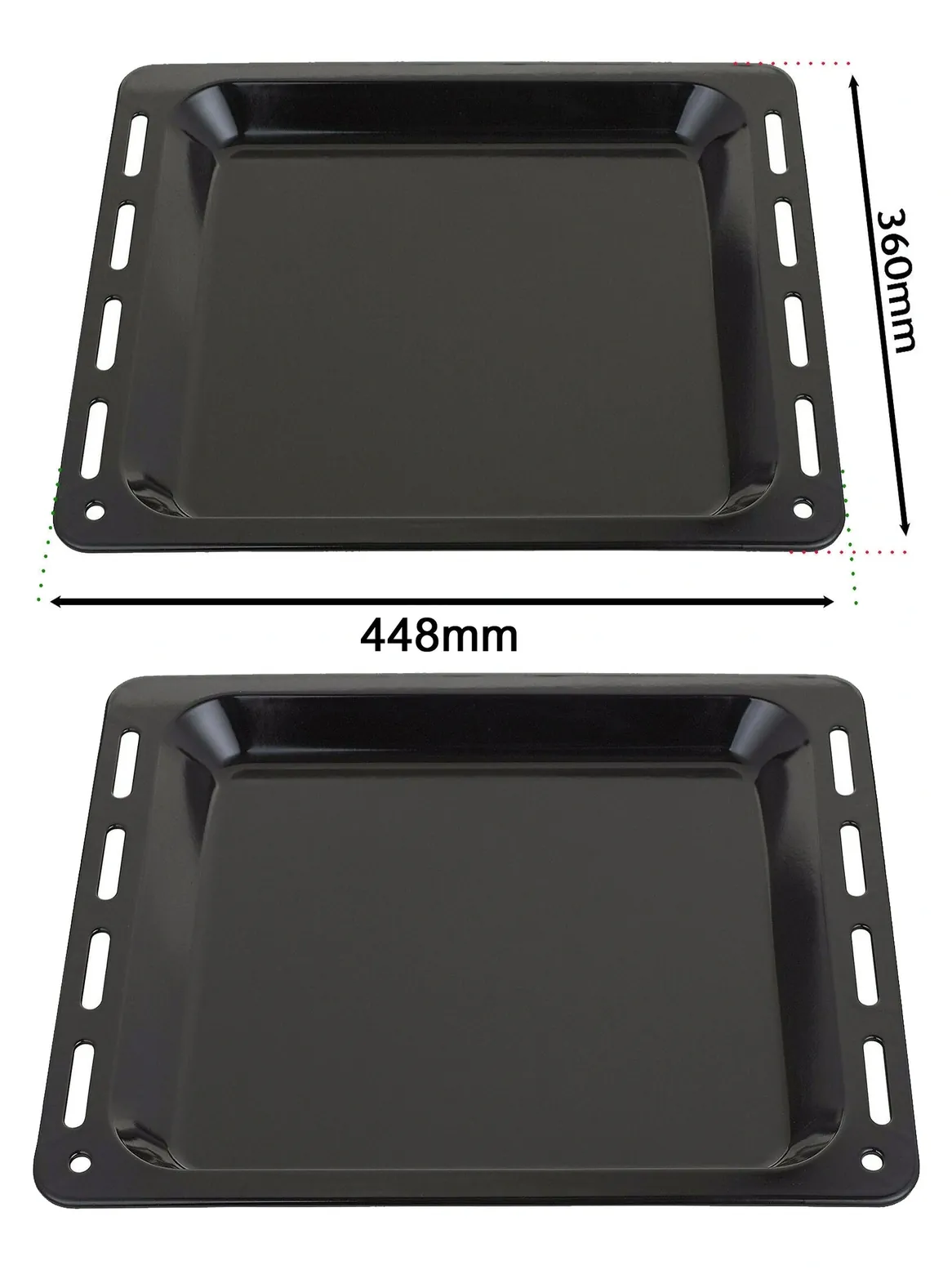 Enamel Baking Tray for Nardi Oven – 448×360×25 mm Cooking Pan