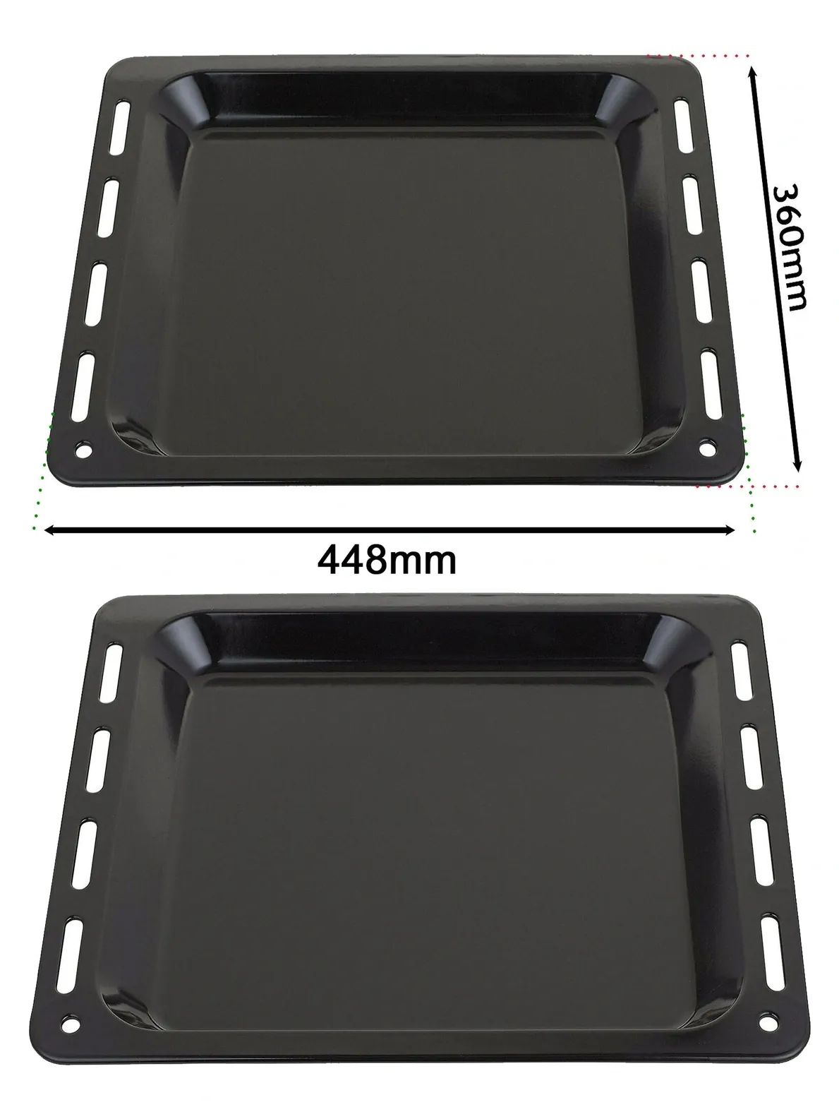 Enamel Baking Tray for Prestige Oven – 448×360mm, 25mm Deep