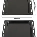 Enamel Baking Tray for QA Oven – 448x360x25 mm Non‑Stick Cooking Sheet