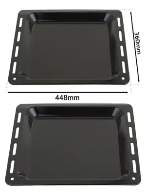 Enamel Baking Tray for QA Oven – 448x360x25 mm Non‑Stick Cooking Sheet