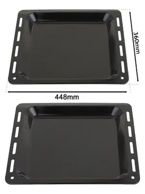 Enamel Baking Tray for Siemens Oven – 448 × 360 mm, 25 mm Deep