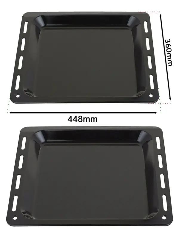 Enamel Baking Tray for Siemens Oven – 448 × 360 mm, 25 mm Deep