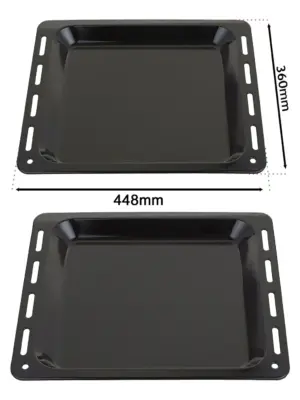 Enamel Baking Tray for Siemens Ovens – 448 × 360 × 25 mm