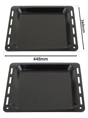 Enamel Baking Tray for SMEG Oven – 448×360mm, 25mm Deep