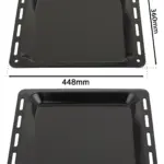Enamel Baking Tray for Teka Oven – 448 mm x 360 mm, 25 mm Deep