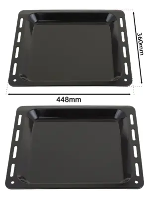 Enamel Baking Tray for Teka Oven – 448 mm x 360 mm, 25 mm Deep