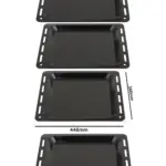 Enamel Baking Tray for Tricity Bendix Oven – 448×360×25 mm, Set of 2