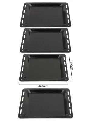 Enamel Baking Tray for Tricity Bendix Oven – 448×360×25 mm, Set of 2