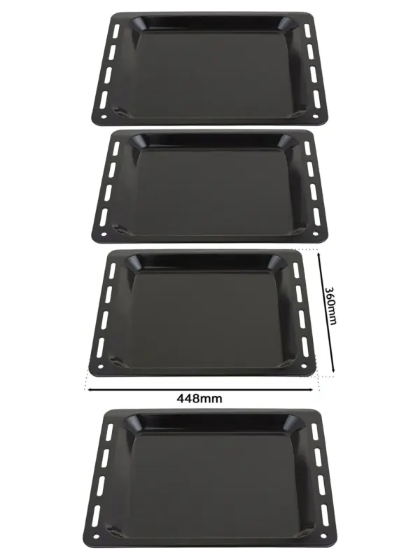 Enamel Baking Tray for Tricity Bendix Oven – 448×360×25 mm, Set of 2