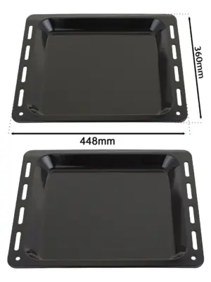 Enamel Baking Tray for Whirlpool Oven 448 x 360 mm 25 mm Deep