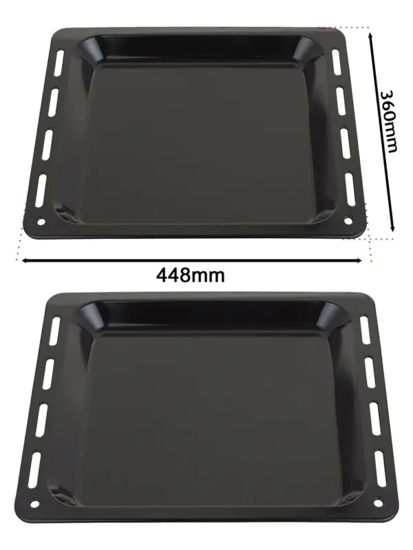 Enamel Baking Tray for Whirlpool Oven 448 x 360 mm 25 mm Deep