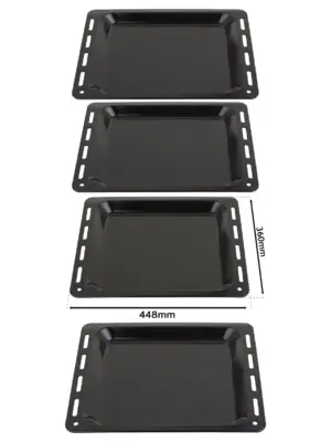Enamel Baking Tray Set – 2 Pack, 448×360×25 mm for Parkinson Cowan Ovens