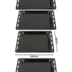 Enamel Baking Tray Set – 2 pcs, 448×360×25 mm for Oven & Stove