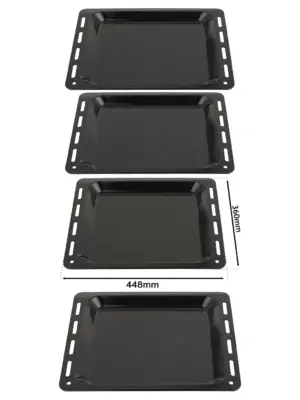 Enamel Baking Tray Set – 2 pcs, 448×360×25 mm for Oven & Stove