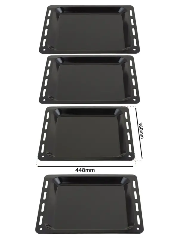 Enamel Baking Tray Set - 448x360x25 mm Oven Pan for Hotpoint