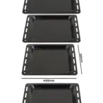 Enamel Baking Tray Set – 448×360×25 mm Oven Pan for Whirlpool