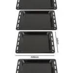 Enamel Baking Tray Set – 448×360×25 mm Oven‑Safe Pan, Pack of 2