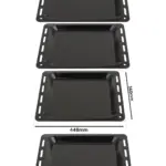 Enamel Baking Tray Set – 448×360×25 mm Oven‑Safe Pan, Pack of 2