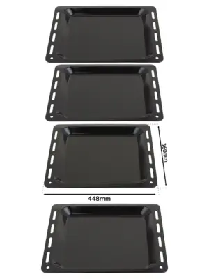 Enamel Baking Tray Set – 448×360×25 mm Oven‑Safe Pan, Pack of 2