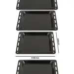 Enamel Baking Tray Set – 448×360×25 mm Oven Sheet, Pack of 2