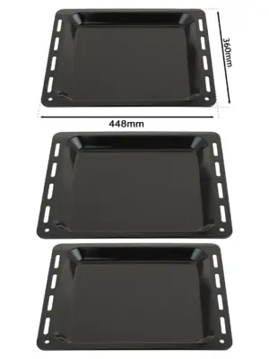 Enamel-Coated Baking Tray – 448x360x25mm Oven & Cooker Pan