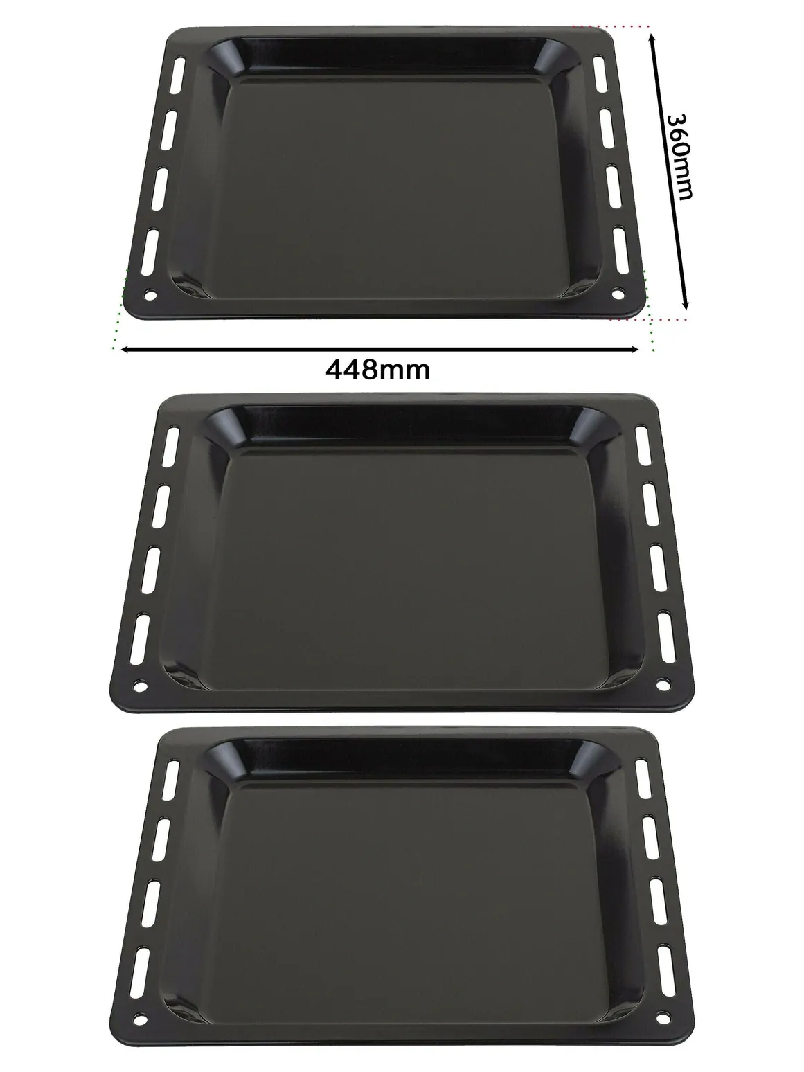 Enamel-Coated Baking Tray – 448x360x25mm Oven & Cooker Pan