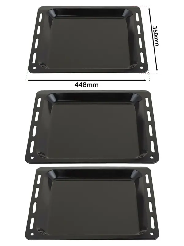 Enamel-Coated Baking Tray for Ariston Oven – 448 × 360 × 25 mm