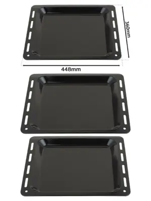 Enamel-Coated Baking Tray for Diplomat Oven – 448×360×25 mm