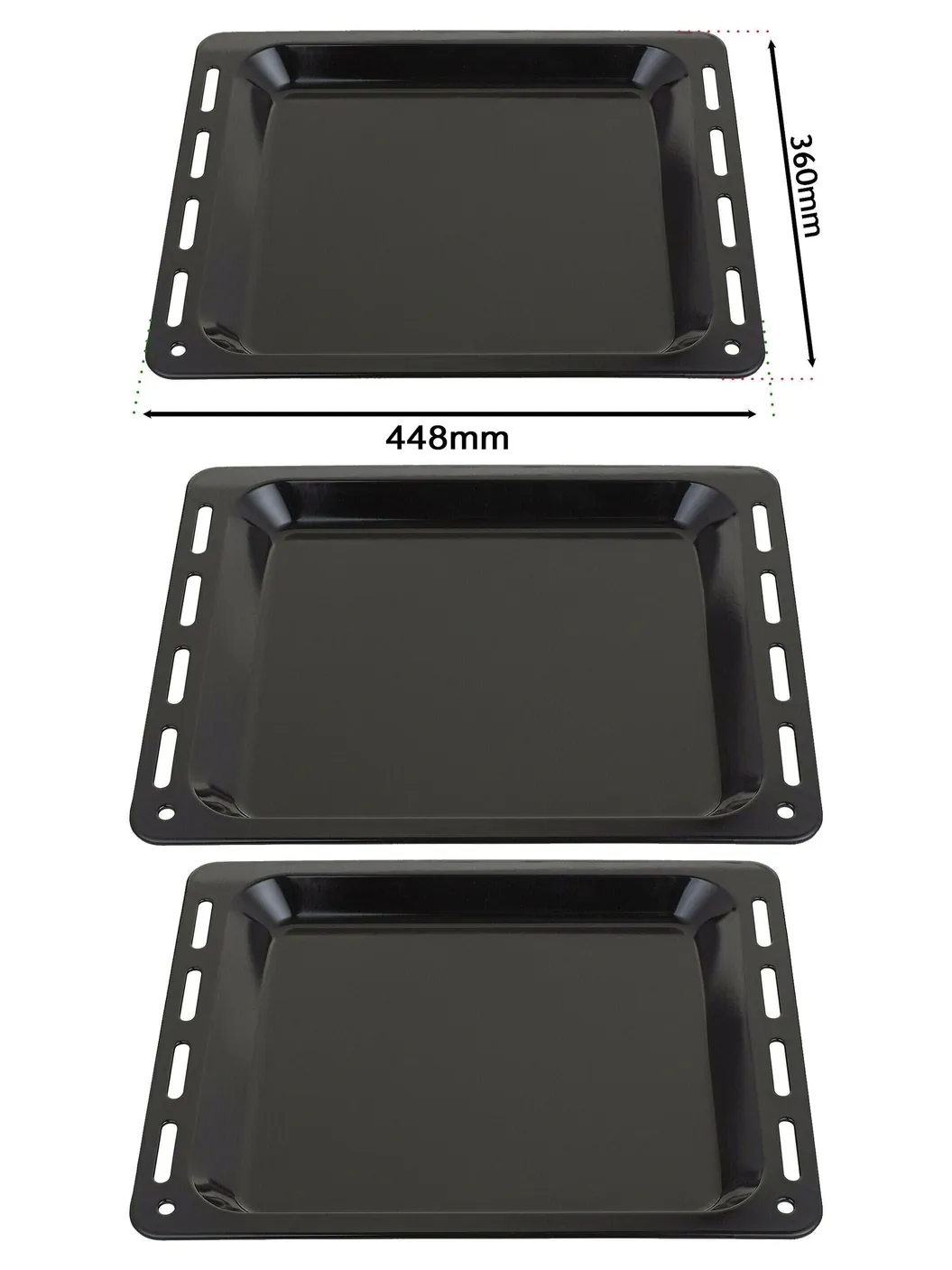 Enamel-Coated Baking Tray for Diplomat Oven – 448×360×25 mm