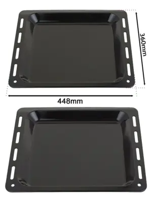 Enamel-Coated Baking Tray – Oven & Stove Safe, 448x360x25mm