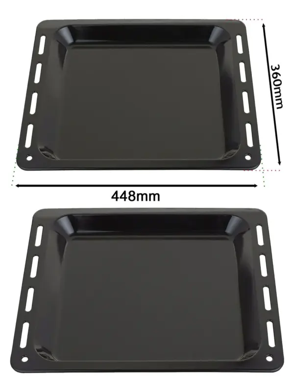 Enamel-Coated Baking Tray – Oven & Stove Safe, 448x360x25mm