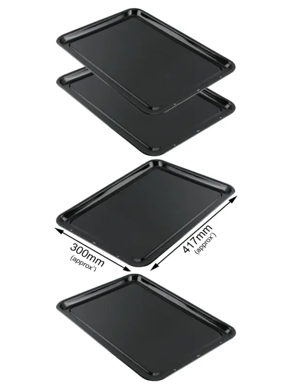 Enamel Non-Stick Baking Sheet 417×300 mm Raised Edge