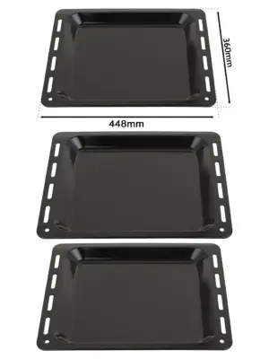 Enamel Oven‑Safe Baking Tray for Arcelik – 448×360×25 mm