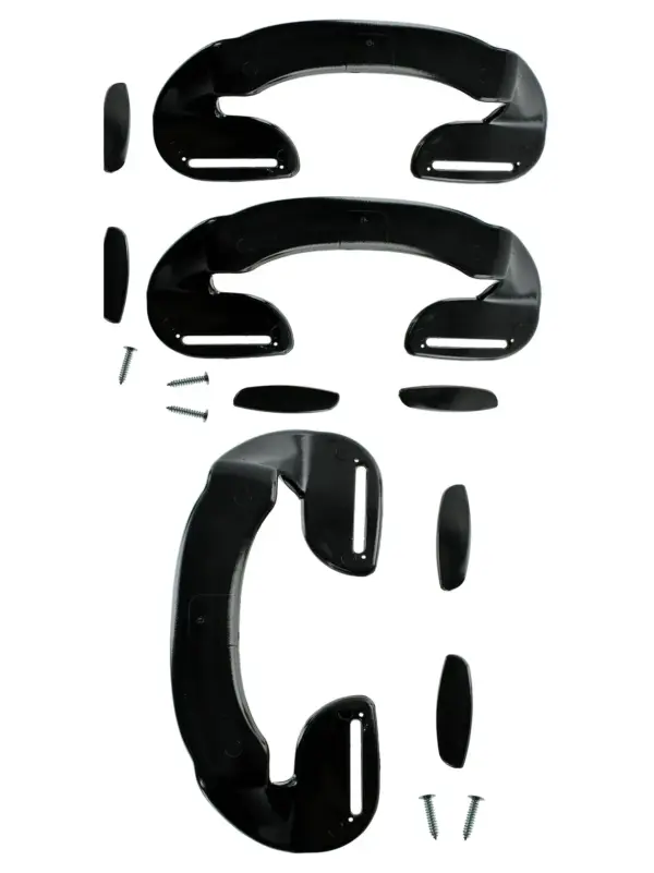 Ergonomic Adjustable Door Handle for Dometic Fridge/Freezer Black 2pk